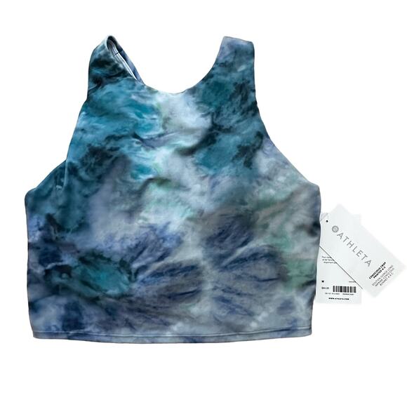 Athleta | Conscious Crop Printed A-C | SZ M‎ | NWT | Blues - Picture 1 of 11